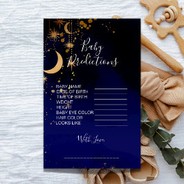 Lámina Juego de predicciones de la ducha de bebé con tema