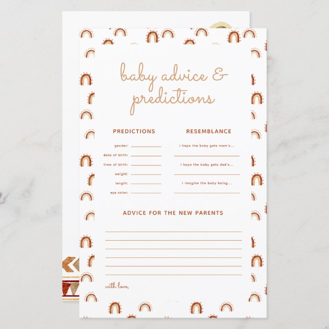 Lámina Juego de predicciones de plantas tribales bajo el  (Anverso / Reverso)