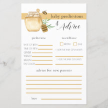 Juego de predicciones para baby shower de abeja me