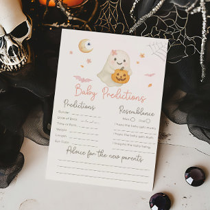 Lámina Juego de predicciones para bebé Pink Halloween Lit
