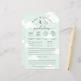 Lámina Juego de predicciones para bebés de Mint Green Sto