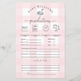 Lámina Juego de predicciones para bebés en cisnes de Ging