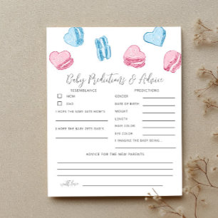 Lámina Juego de predicciones para bebés revelado por géne