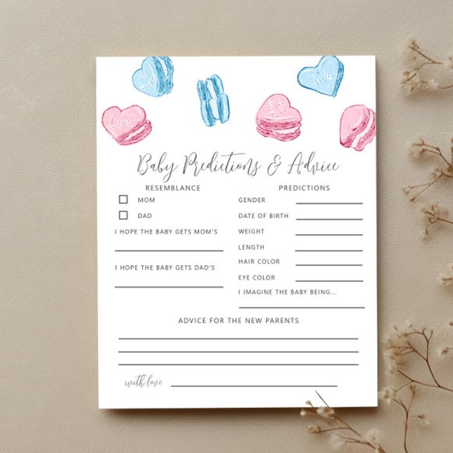 Lámina Juego de predicciones para bebés revelado por géne (Subido por el creador)