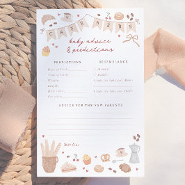 Lámina Juego de predicciones y consejos Cafe Bebe Baby