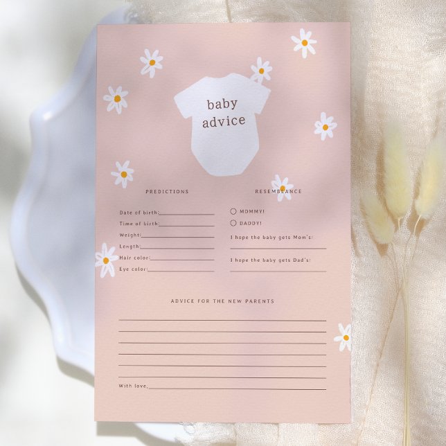 Lámina Juego de predicciones y consejos para bebé boho co (Subido por el creador)