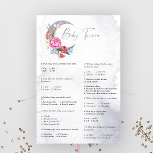 Lámina Juego de preguntas para baby shower 'Luna Baby'