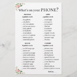 Lámina Juego de preguntas telefónicas 💍 ducha de novia