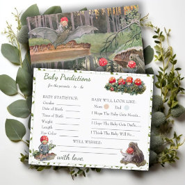 Lámina Juego de pronóstico de Baby Shower de Cute Mushroo