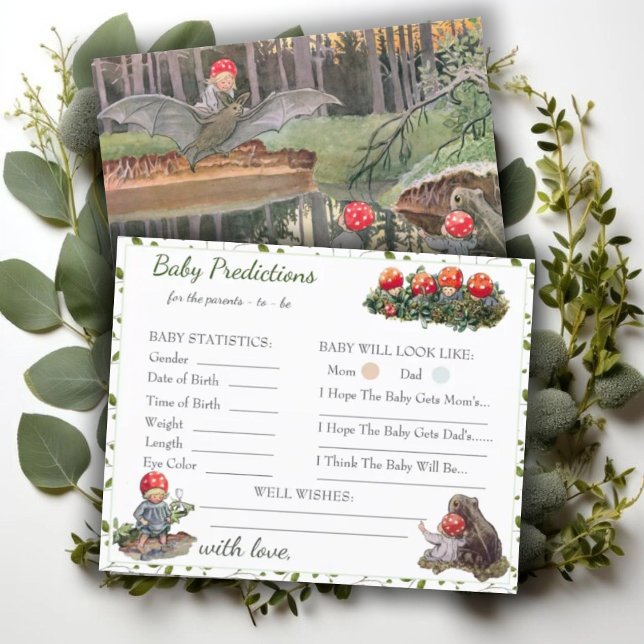 Lámina Juego de pronóstico de Baby Shower de Cute Mushroo (Subido por el creador)