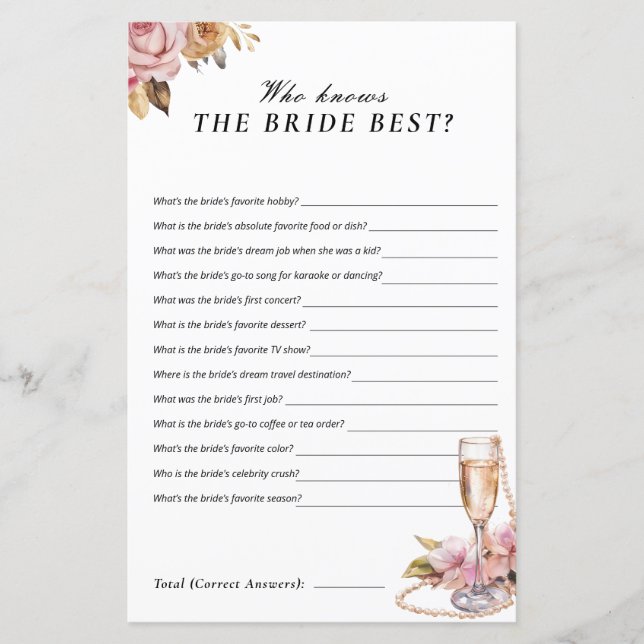 Lámina Juego de Prosecco de Perlas Quién Conoce Mejor a l (Anverso)