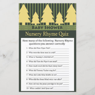 Lámina Juego de prueba Rhyme de Nursery Tree de Navidad D