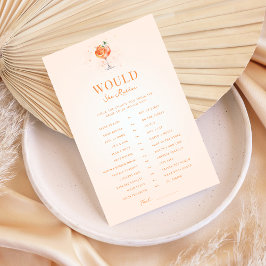 Lámina Juego de '¿Qué Preferiría?' con Tema de Spritz par