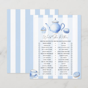 Lámina Juego de '¿Qué Preferiría?' para baby shower con t