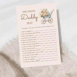 Lámina Juego de quién conoce mejor a papá Cochecito de be