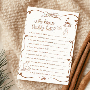 Lámina Juego de quién conoce mejor a papá de Coffee Baby