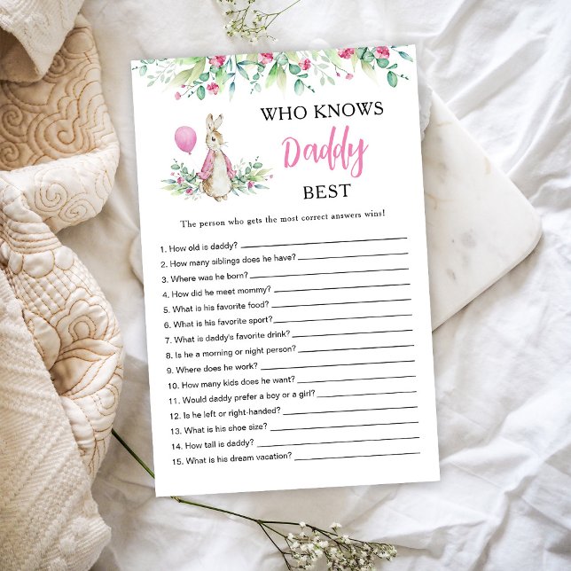 Lámina Juego de quién conoce mejor a Papá de Peter Rabbit (Subido por el creador)