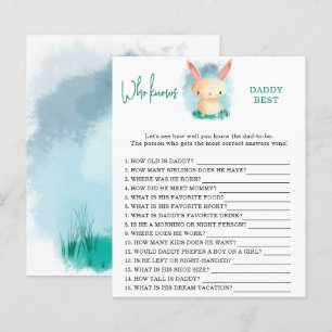 Lámina Juego de quién conoce mejor al papá de Bunny cub