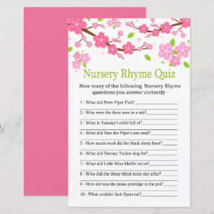 Lámina Juego de quiz de rima infantil de rama de Sakura p