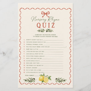 Lámina Juego de Quiz de Rimas Infantiles del Mercado Ital