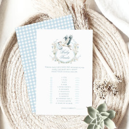 Lámina Juego de rasgos de Baby Shower para entrega de cig