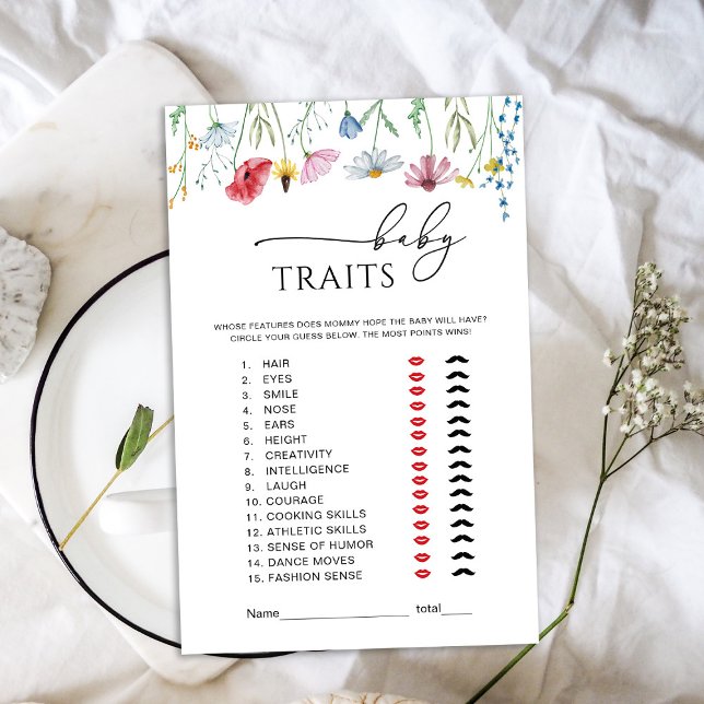 Lámina Juego de rasgos para bebés de flores silvestres (Subido por el creador)