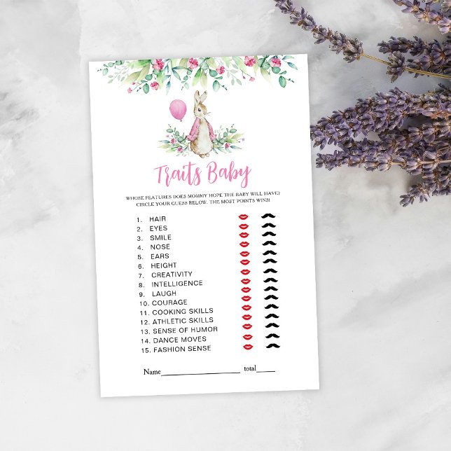 Lámina Juego de rasgos para bebés de Peter Rabbit (Subido por el creador)