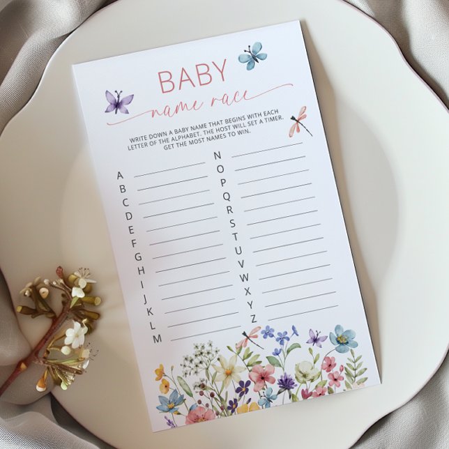 Lámina Juego de Raza por nombre de bebé de mariposa de fl (Subido por el creador)