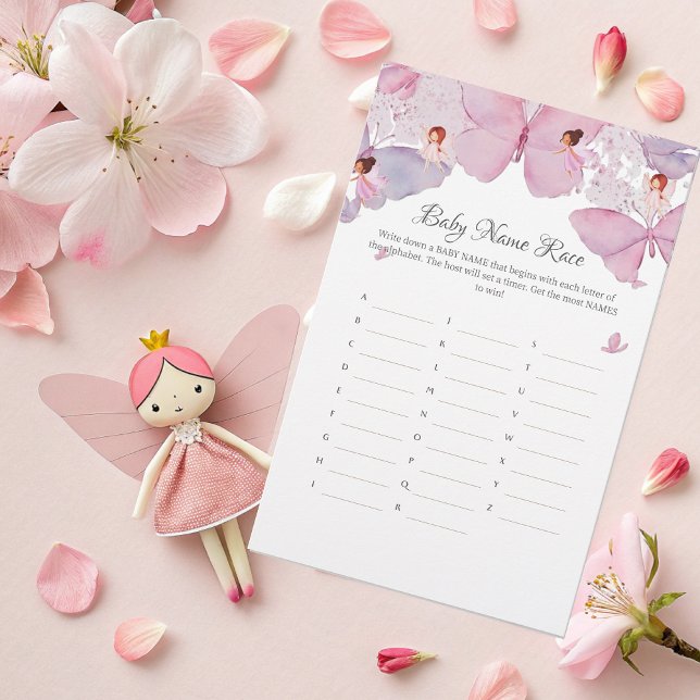 Lámina Juego de Raza por Nombre del Bebé - Baby Shower Fa (Subido por el creador)