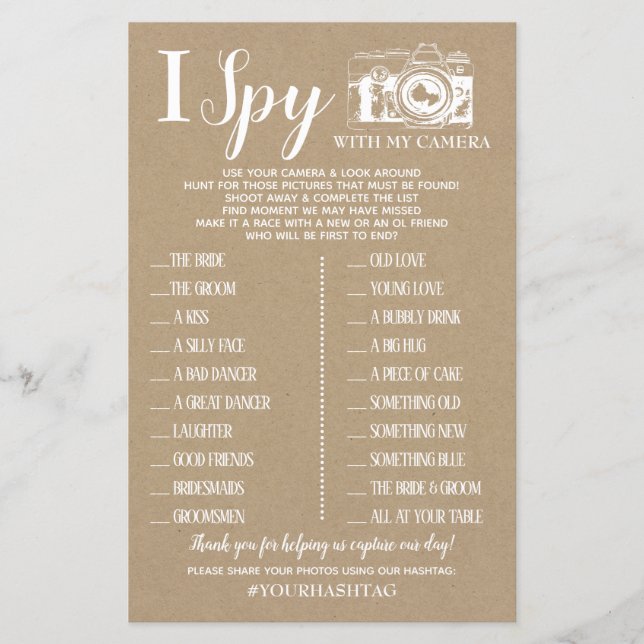 Lámina Juego de recepción de bodas con espías inglés jueg (Anverso)