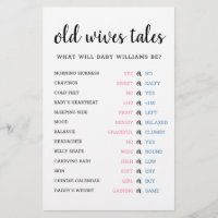 Juego de Revelación de Sexo de Cuentos de Viejas E