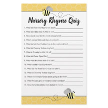 Juego de Rimas Infantiles para Baby Shower de Abej