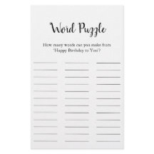Juego de rompecabezas de palabras de cumpleaños – 