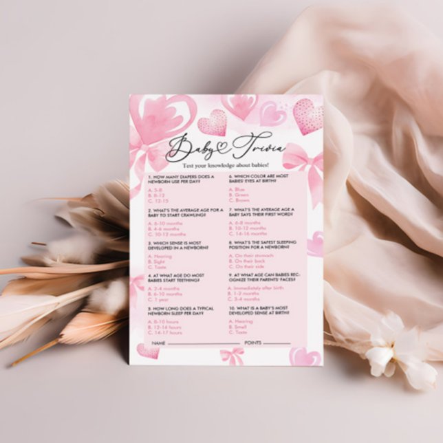Lámina Juego de San Valentín de Trivia de Baby Shower (Subido por el creador)