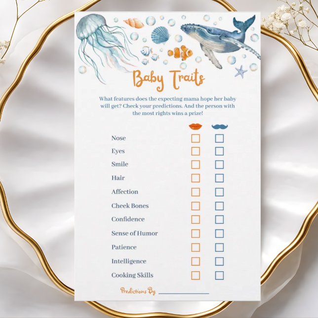 Lámina Juego de Shower de Bebé Características Costeras (Subido por el creador)