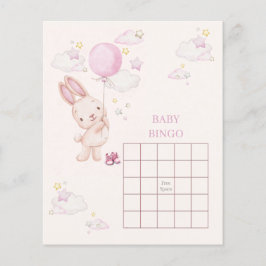 Lámina Juego de shower de bebé niña conejito