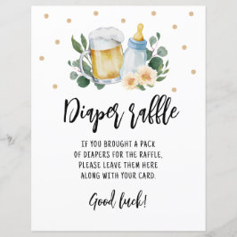 Lámina Juego de signos de Diaper Raffle Baby is Breve Gre