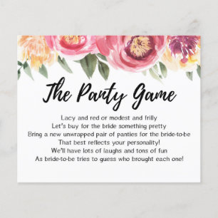 Lámina Juego de tirar las bragas, Despedida de soltera
