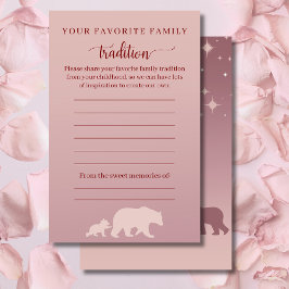 Lámina Juego de Tradición Familiar Woodland Bear Baby Sho