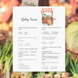 Lámina Juego de trivia de bebé sobre verduras para baby s