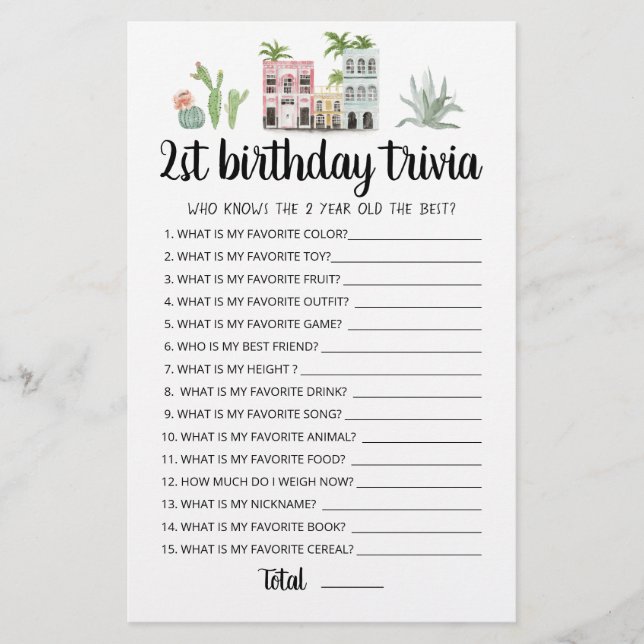 Lámina Juego de trivia editable para cumpleaños 2 (Anverso)