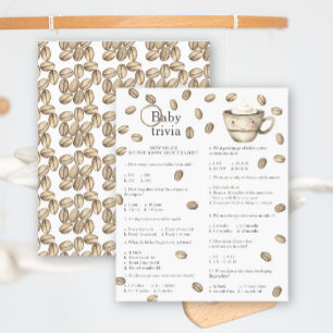 Lámina Juego de trivia para baby shower de Café bebé - Ca