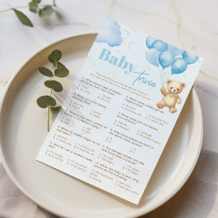 Lámina Juego de trivia para bebés con globos azules de os