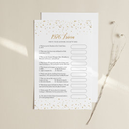 Lámina Juego de trivia para fiesta de aniversario 1976 - 
