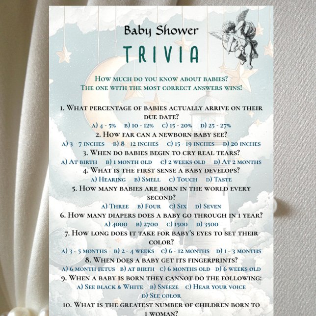 Lámina Juego de trivialidades Baby Shower neutra por géne (Subido por el creador)