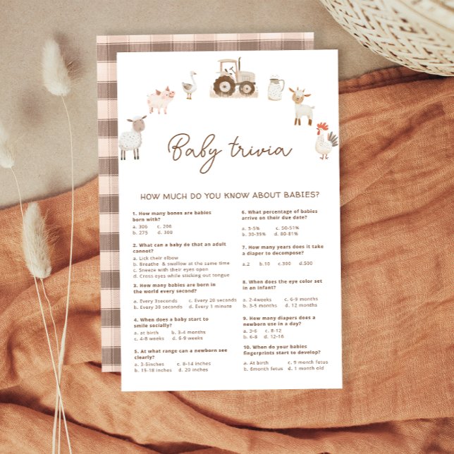 Lámina Juego de trivialidades de Barnyard Baby Shower (Subido por el creador)