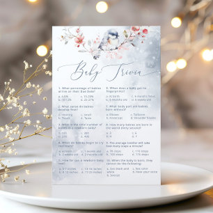 Lámina Juego de trivialidades para bebés con caligrafía a