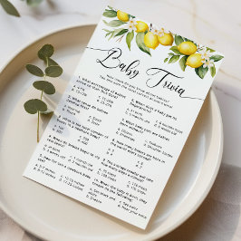 Lámina Juego de trivialidades para bebés con limón y chir