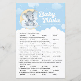 Lámina Juego de trivialidades para bebés del Elefante Azu