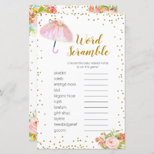 Lámina Juego de Word Scramble April Showers Trae Mayores 